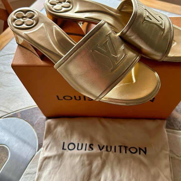 Louis Vuitton Metallic Gold Slide Sandals, size 40/9.5 - Picture 8 of 8